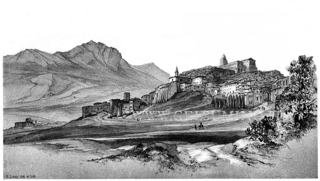Penne: litografia del 1843